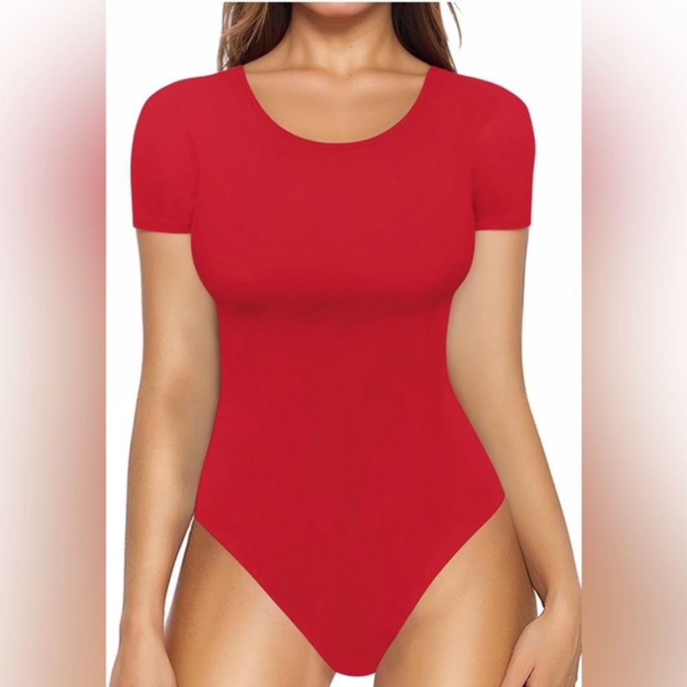 NWT‎ Women's Round Collar Clothing Short Sleeve Tops T Shirt Bodysuit SIZE LARGE